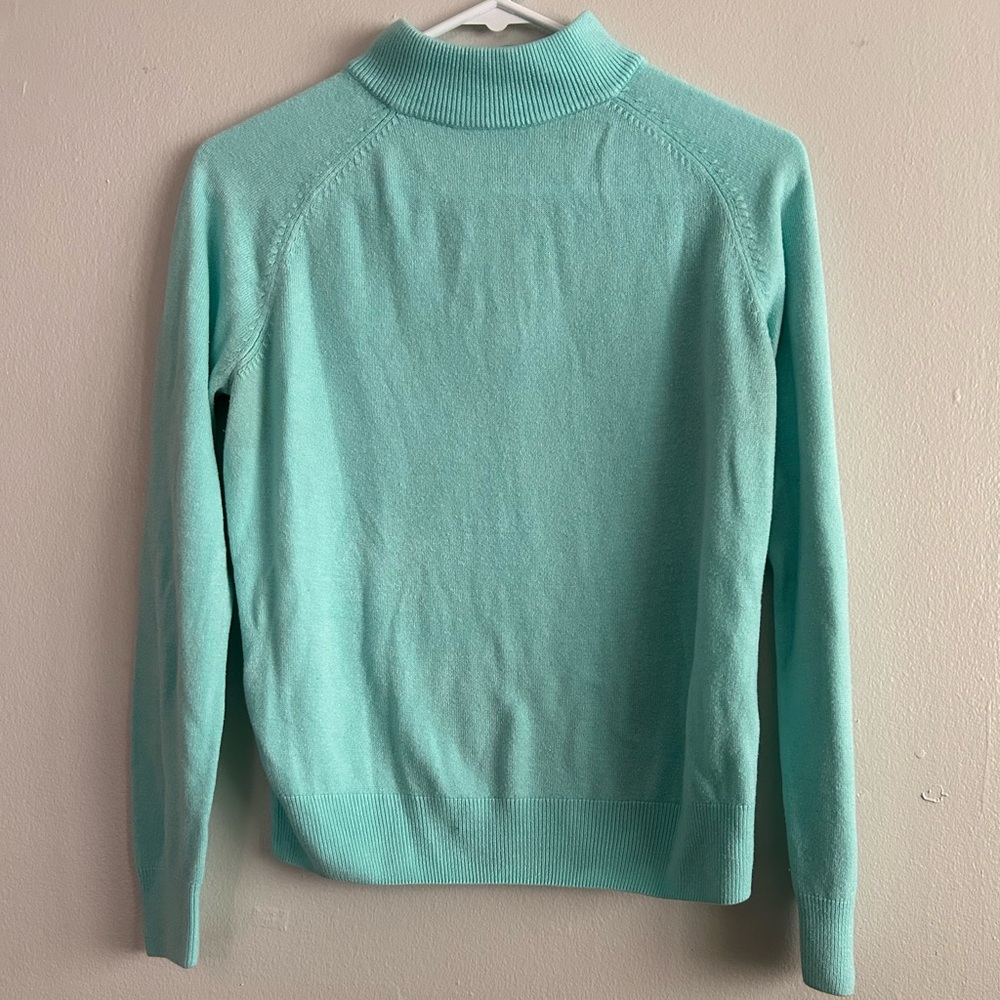 Vintage Studio Works Mock Neck Pullover Sweater Blue